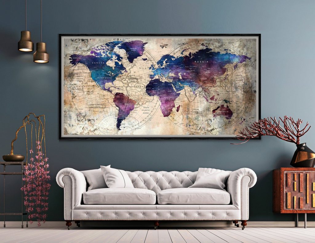 Map as Wall Art Piece