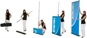 How to install self standing PULL up banner