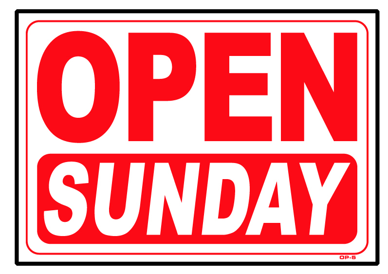 Printing shops open on Sunday