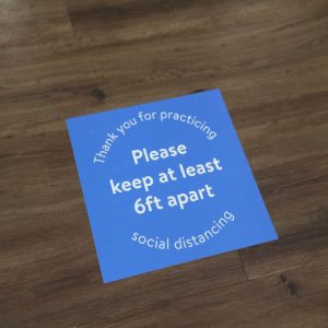 social distancing signs & floor stickers Printing London