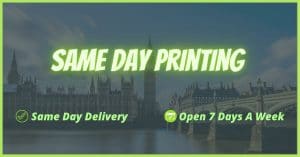 same day printing london