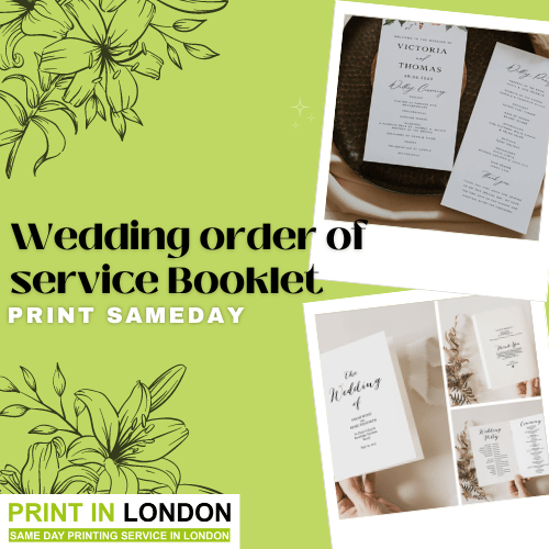 Wedding order of service Booklet