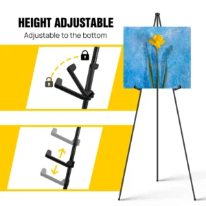 Portable Easel Stand height and adjustment