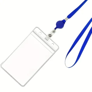 A6 Badge Plastic wallet with lanyards