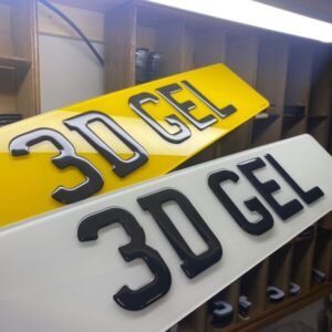 3D gel number plates London