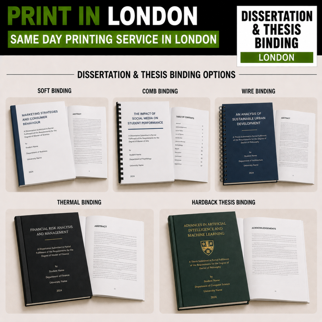 Dissertation & thesis binding London,